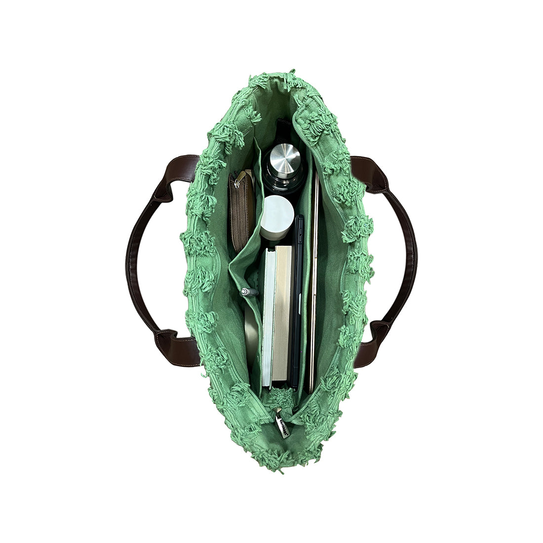 Eva Textured Fringe Tote Bag