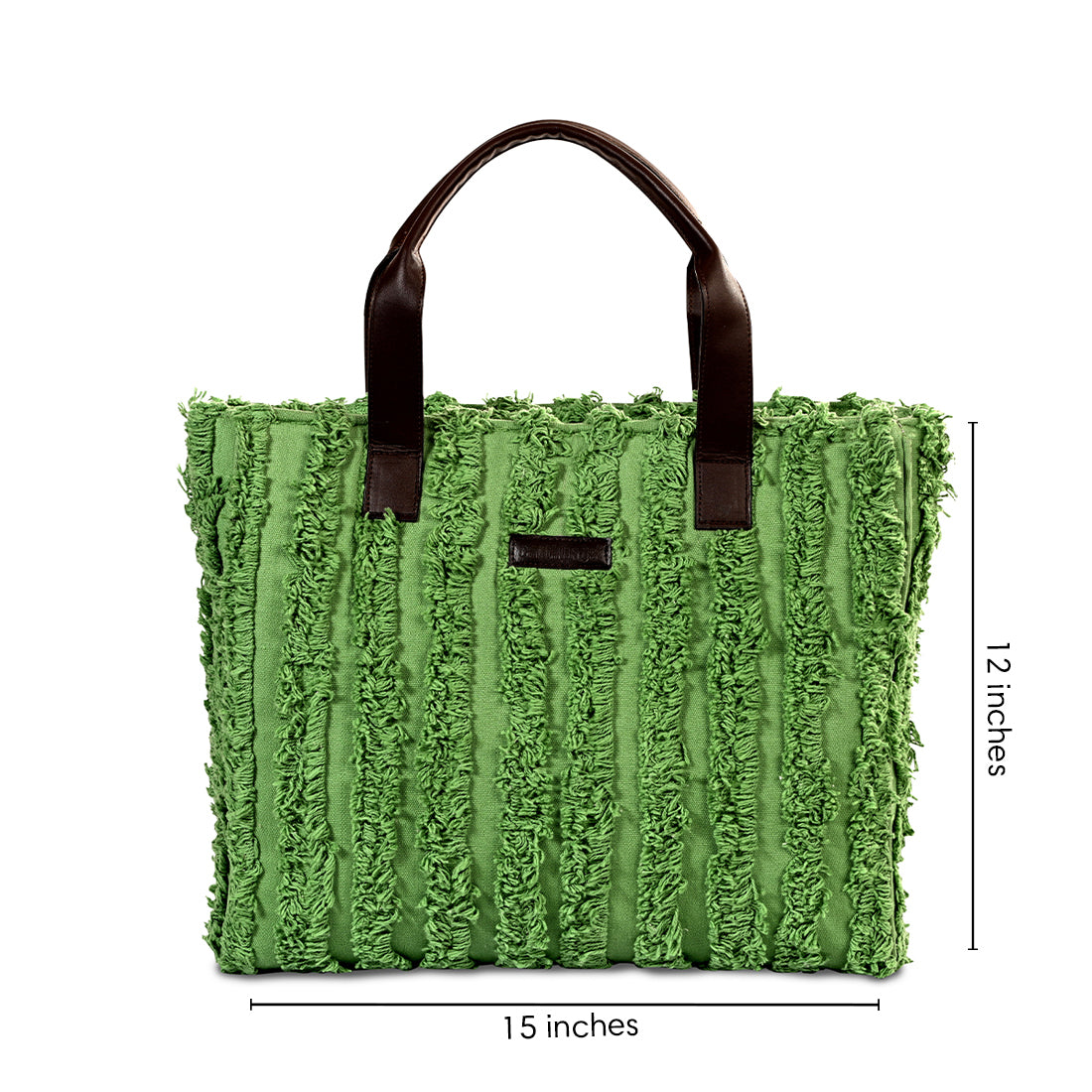 Eva Textured Fringe Tote Bag