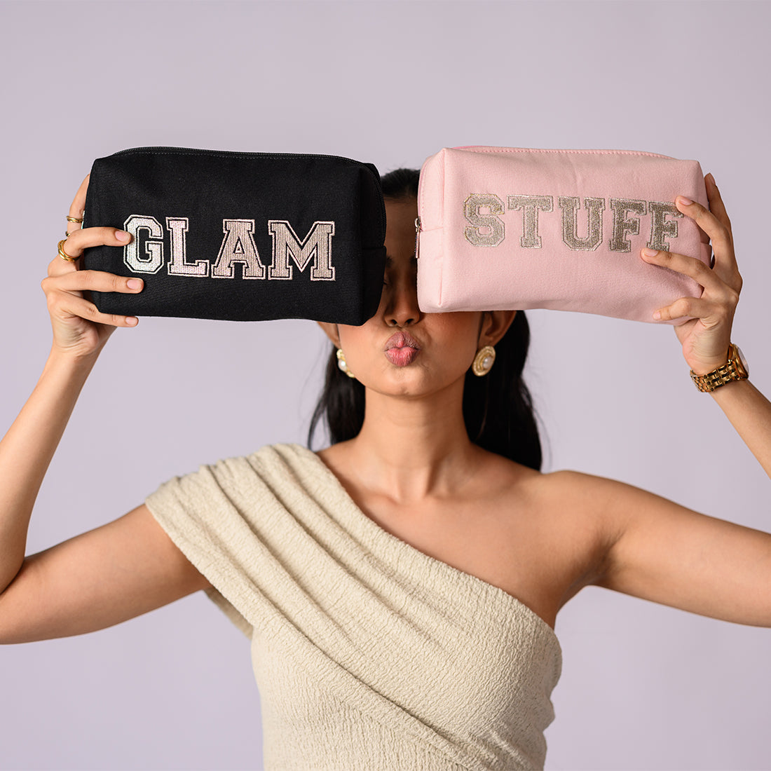 Icon Stuff Cosmetic Pouch Pink