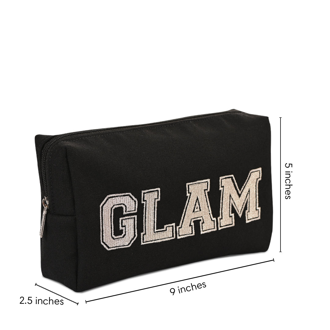 Icon Glam Cosmetic Pouch Black