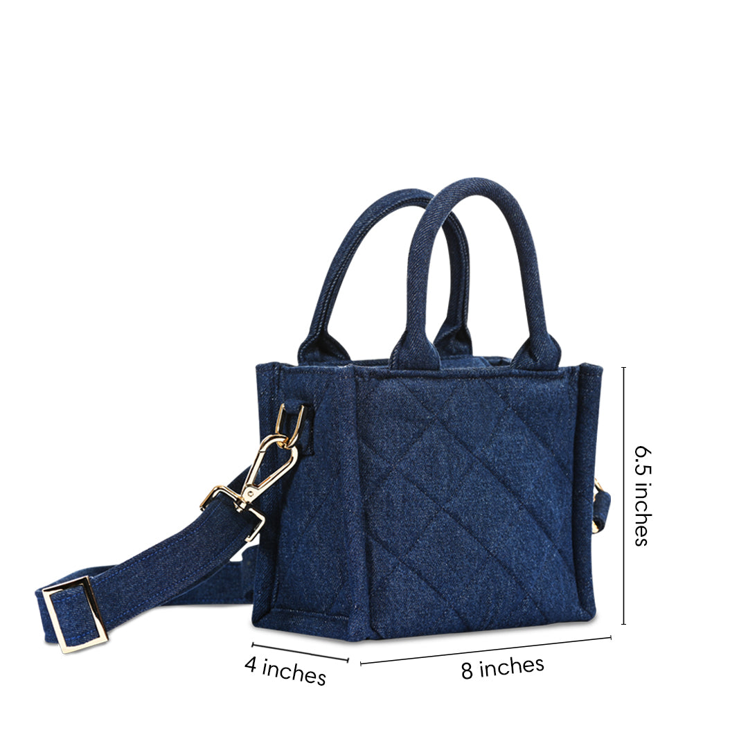 Quilted Denim Mini Bag