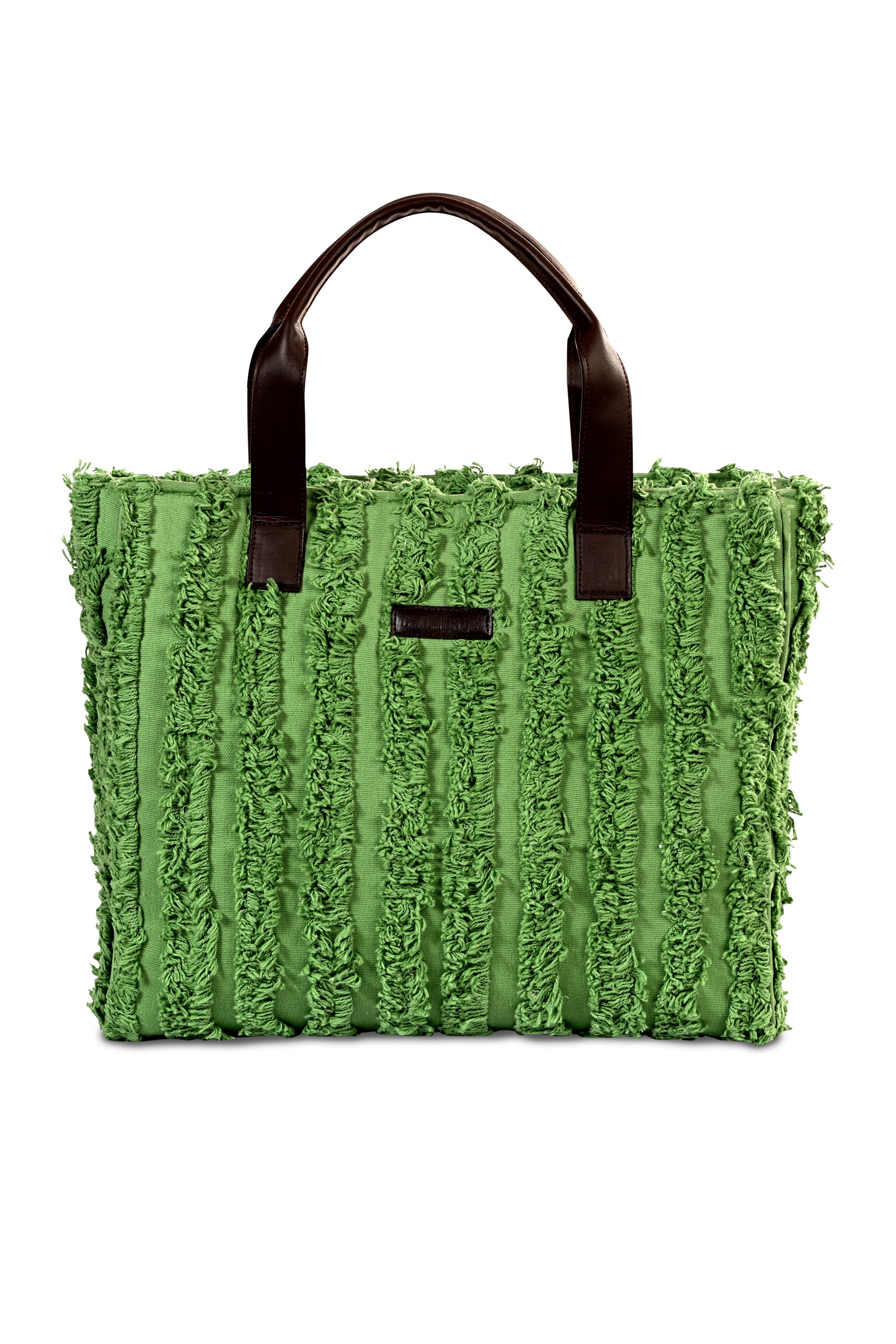 Eva Textured Fringe Tote Bag