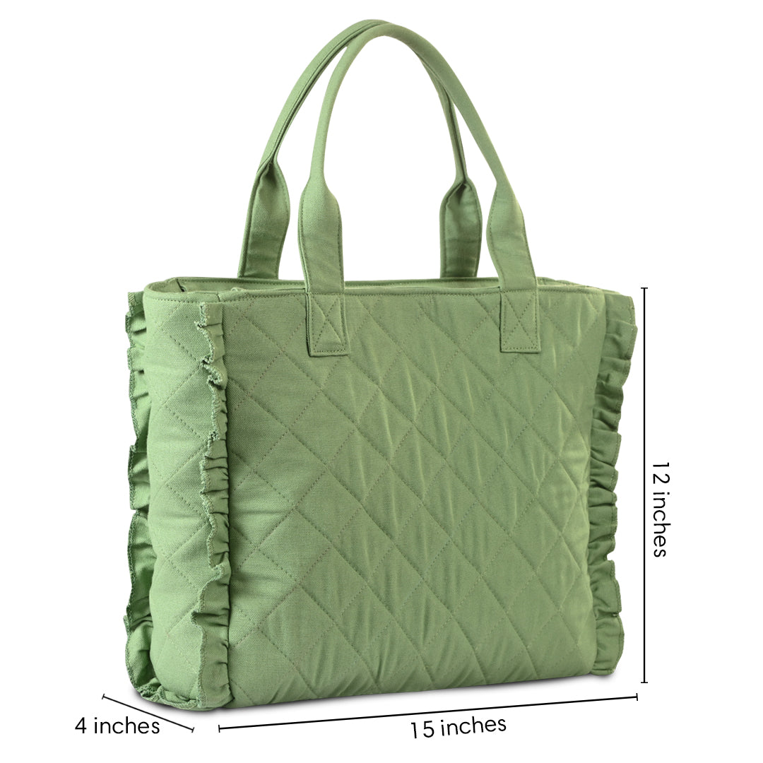 Quilted Canvas Tote Bag