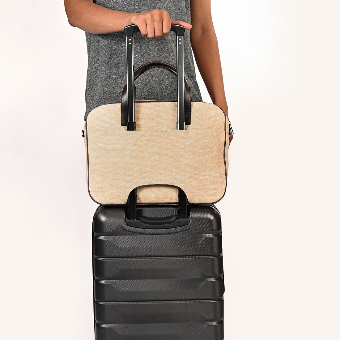 Cove Soft Jute Laptop Bag