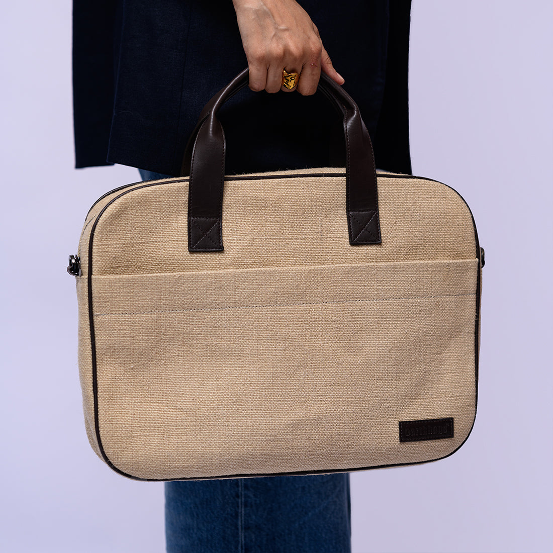 Cove Soft Jute Laptop Bag