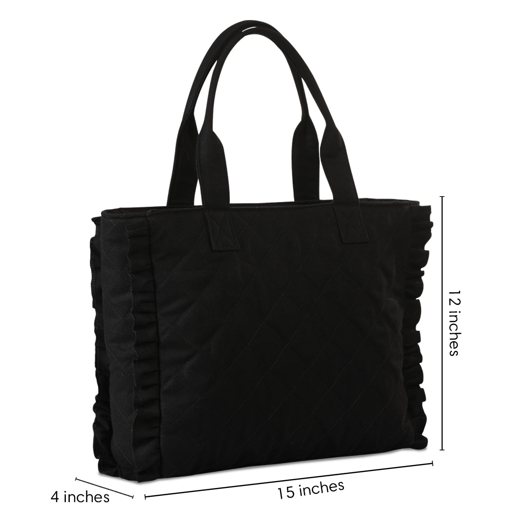 Quilted Canvas Tote Bag