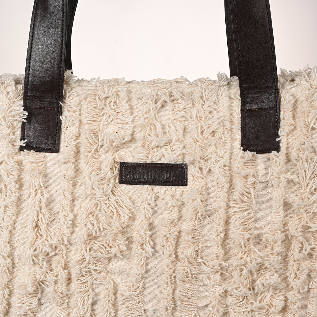 Eva Textured Fringe Tote Bag