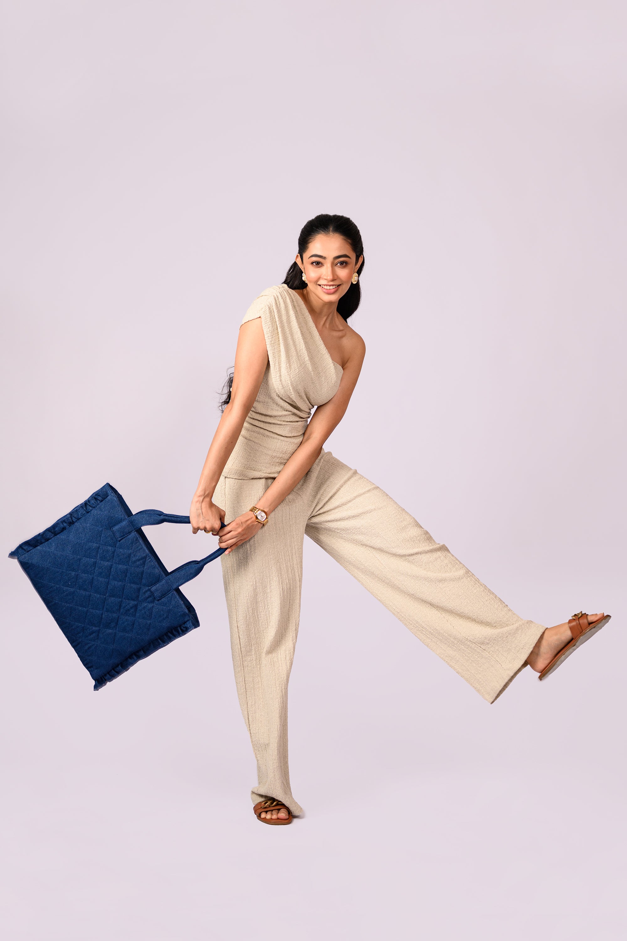 Quilted Canvas Tote Bag