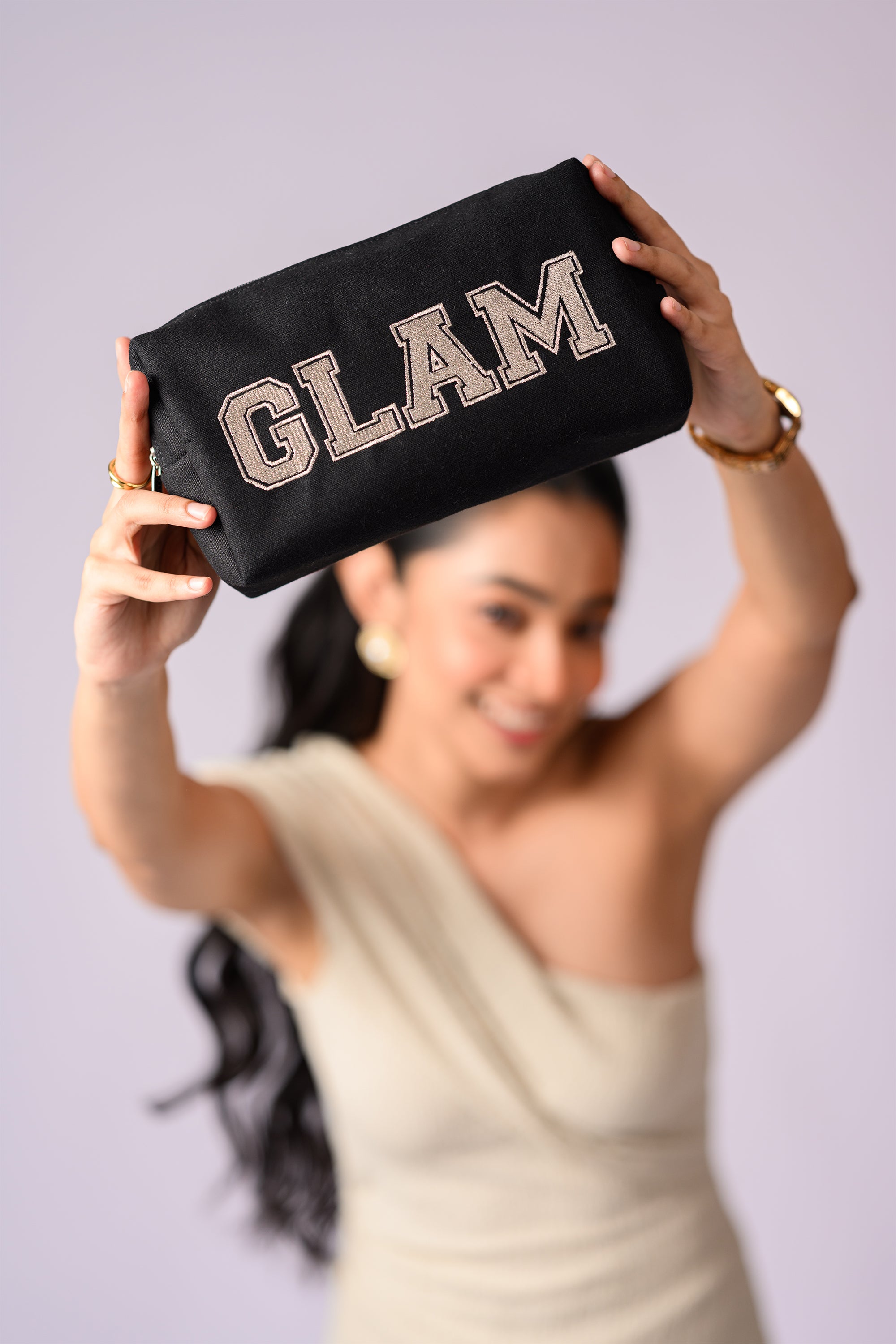 Icon Glam Cosmetic Pouch Black