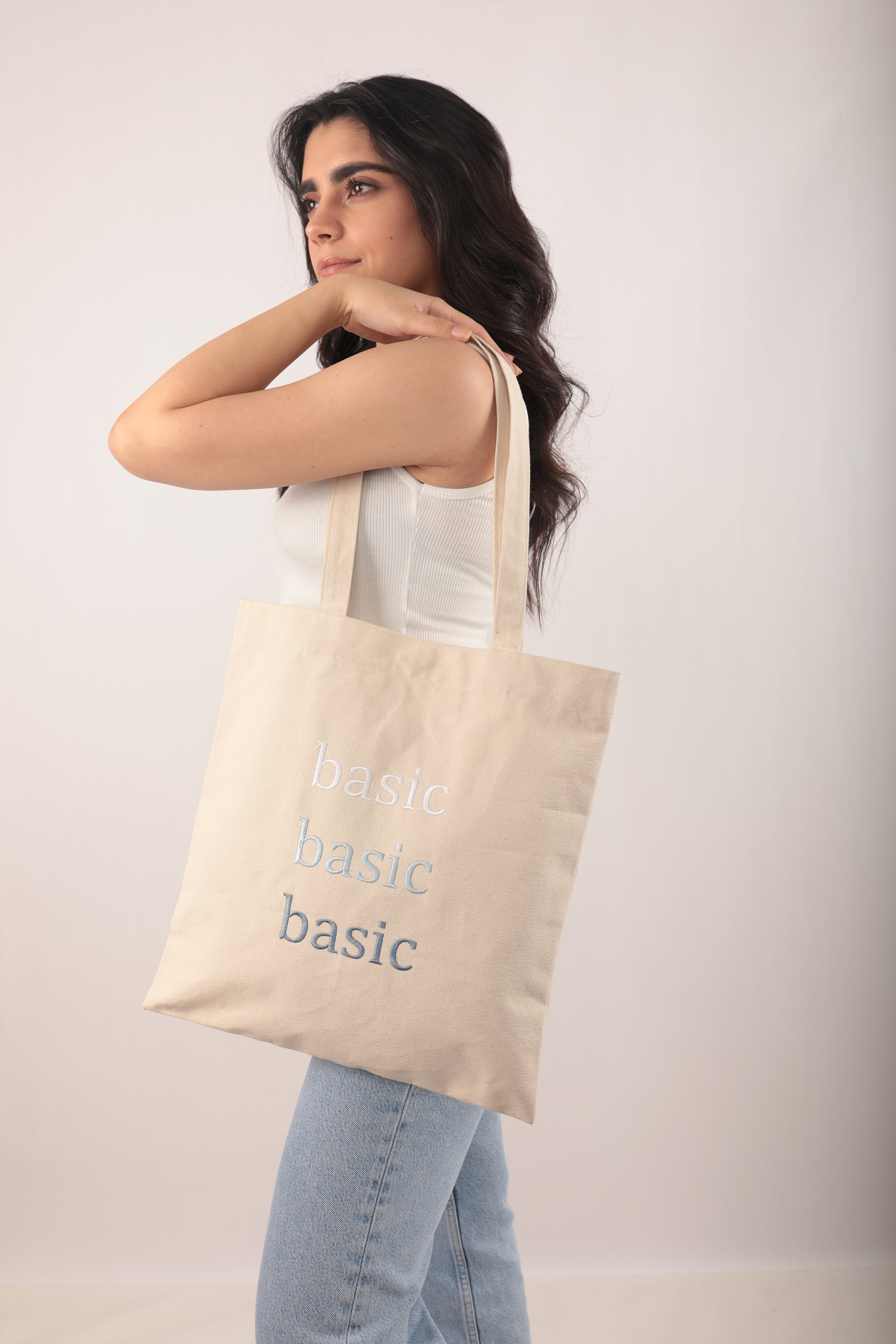 Basic Cotton Tote Bag Blue