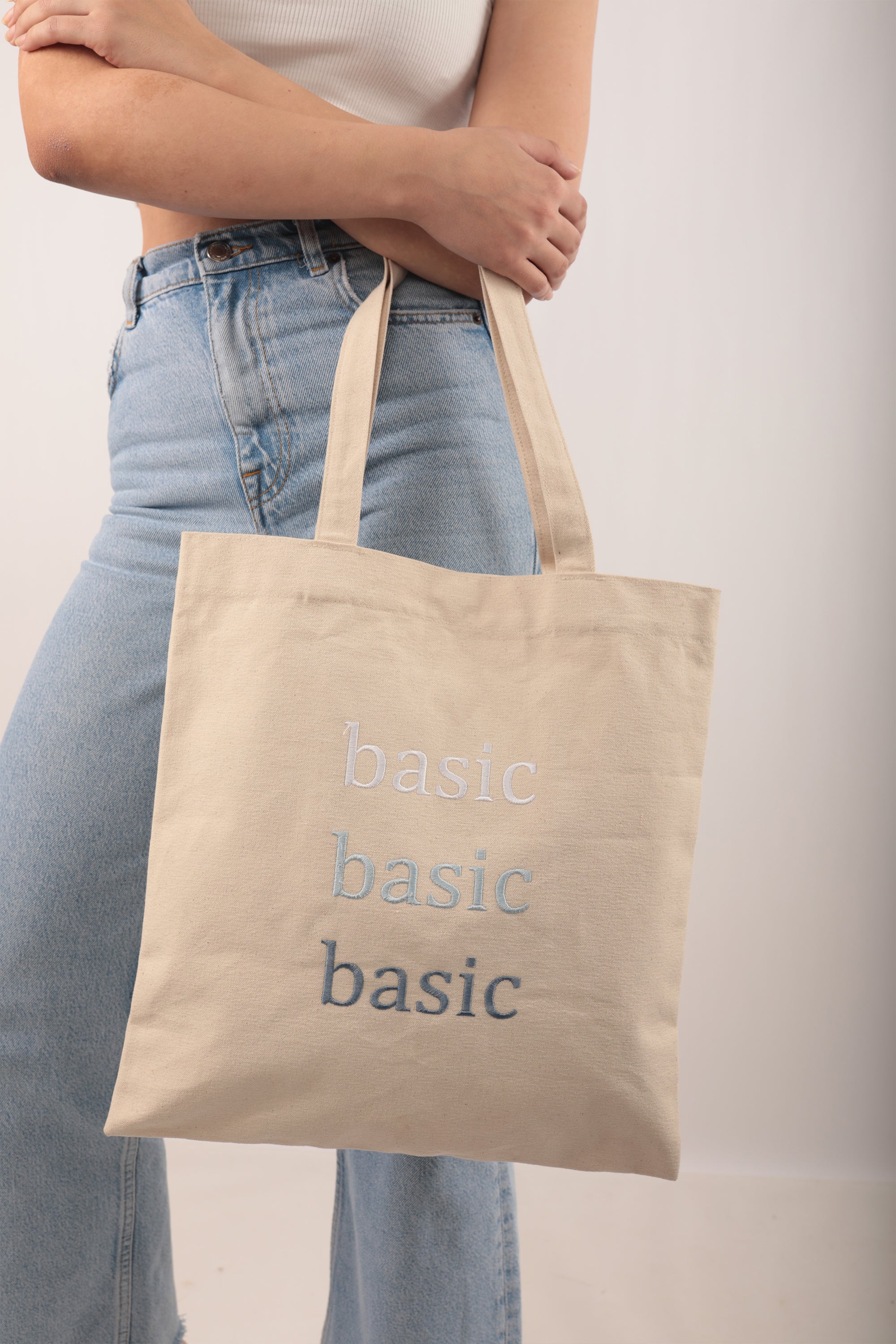 Basic Cotton Tote Bag Blue