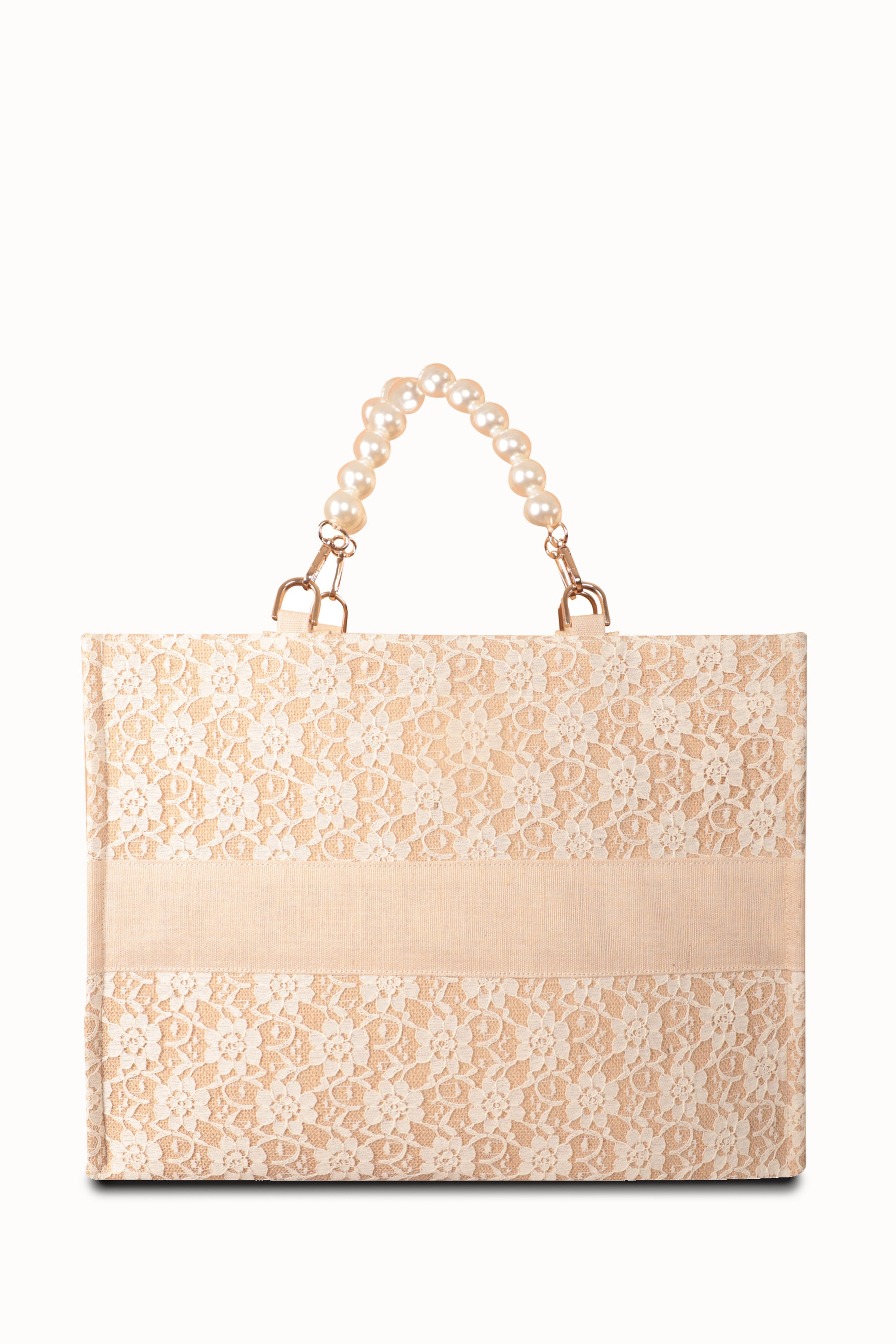 Audrey Lace Tote Bag Natural